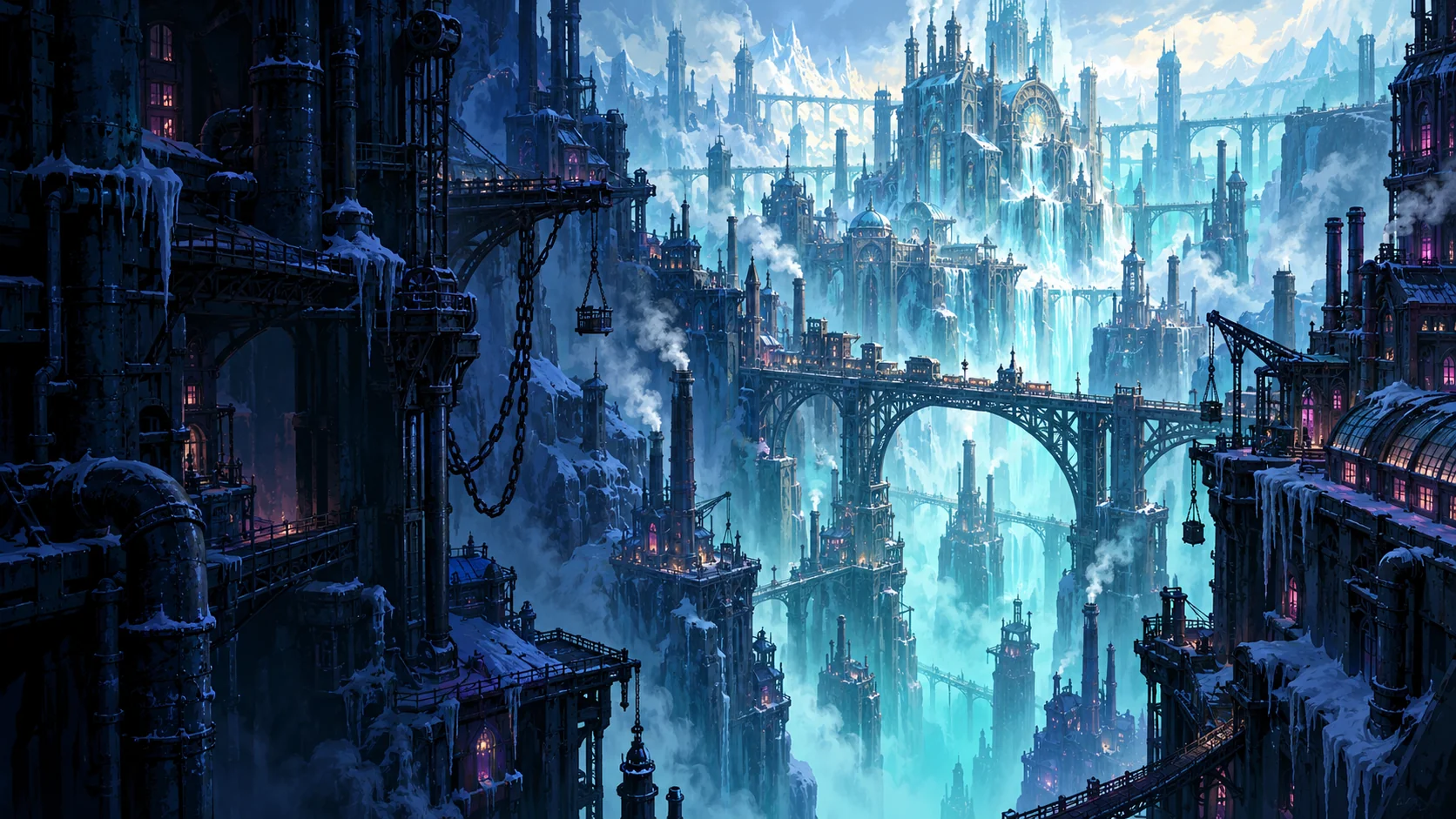 The frozen lower city